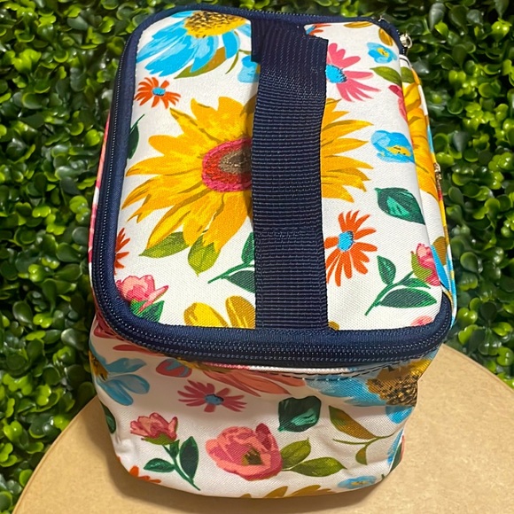 🎉❤️ NEW Sunflowers Floral Multicolor Cosmetic Case Makeup Bag - Picture 2 of 4